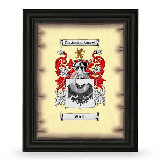 Wirth Coat of Arms Framed - Black