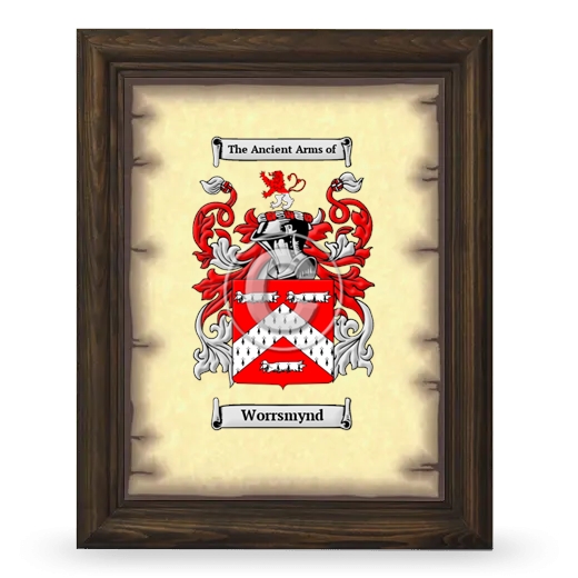 Worrsmynd Coat of Arms Framed - Brown