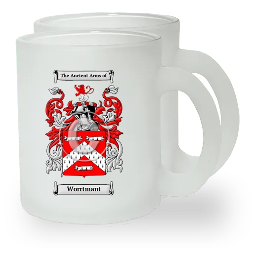 Worrtmant Pair of Frosted Glass Mugs