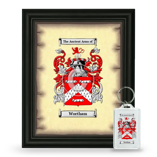 Wortham Framed Coat of Arms and Keychain - Black