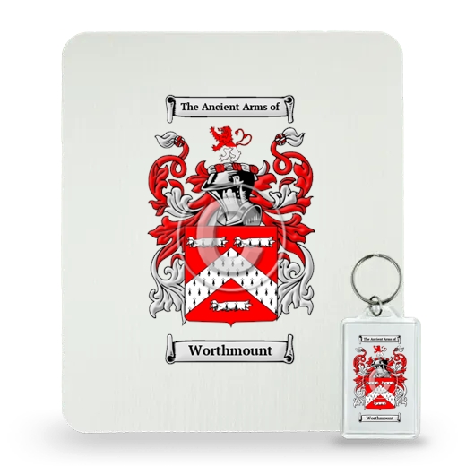 Worthmount Mouse Pad and Keychain Combo Package