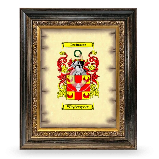 Whyderspoon Coat of Arms Framed - Heirloom