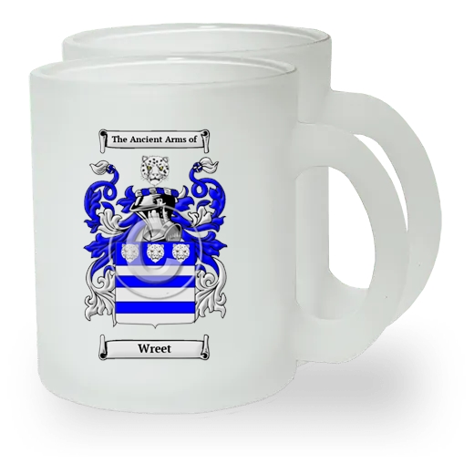 Wreet Pair of Frosted Glass Mugs