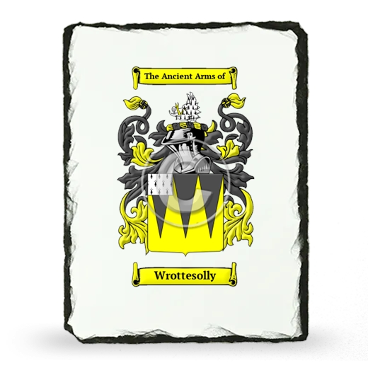 Wrottesolly Coat of Arms Slate