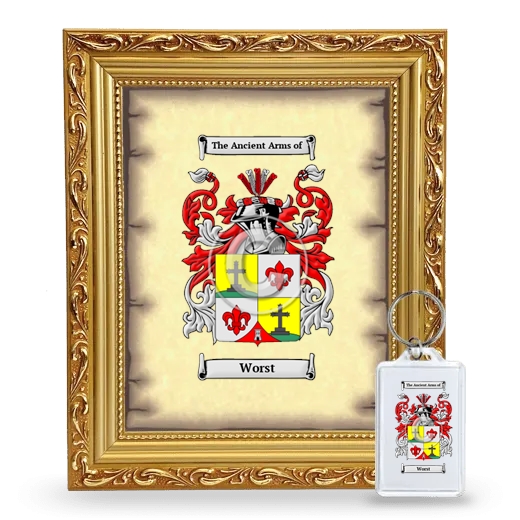 Worst Framed Coat of Arms and Keychain - Gold