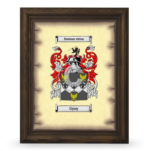 Gyoy Coat of Arms Framed - Brown