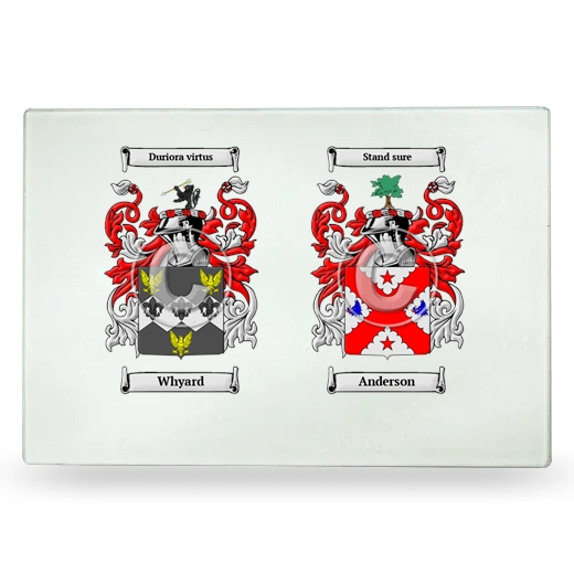 Double Coat of Arms Glass Cutting Board