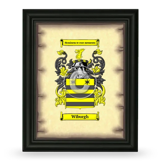 Wiburgh Coat of Arms Framed - Black