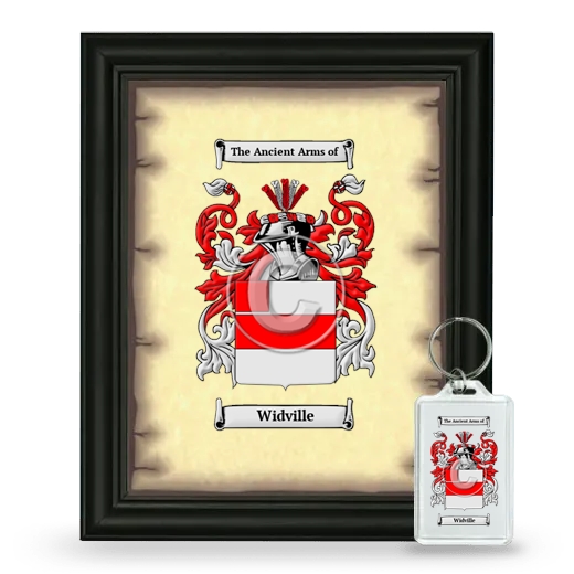 Widville Framed Coat of Arms and Keychain - Black