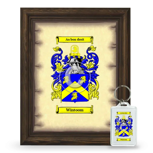 Wintoom Framed Coat of Arms and Keychain - Brown