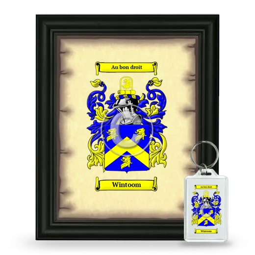 Wintoom Framed Coat of Arms and Keychain - Black