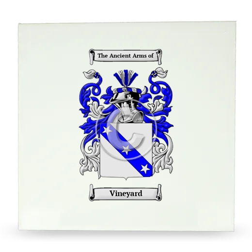 Vineyard Large Ceramic Tile with Coat of Arms