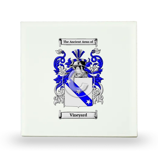 Vineyard Small Ceramic Tile with Coat of Arms