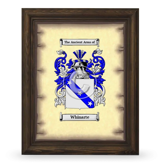 Whinarte Coat of Arms Framed - Brown