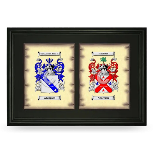 Double Coat of Arms Framed - Black