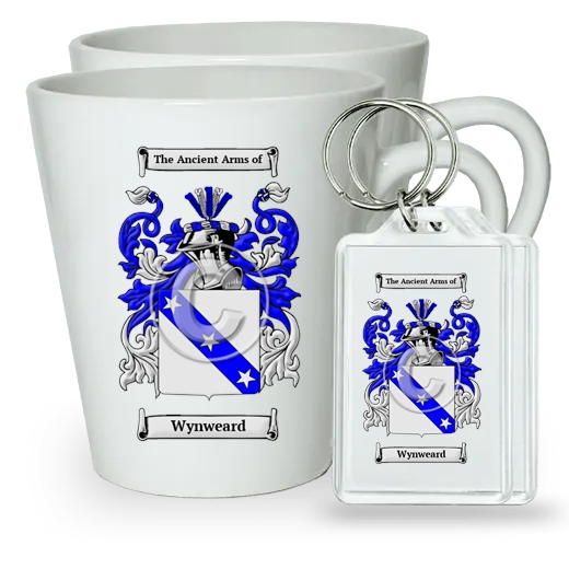 Wynweard Pair of Latte Mugs and Pair of Keychains