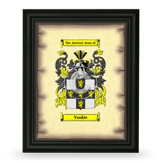 Yankie Coat of Arms Framed - Black