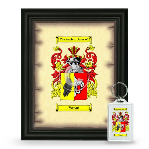 Yanni Framed Coat of Arms and Keychain - Black