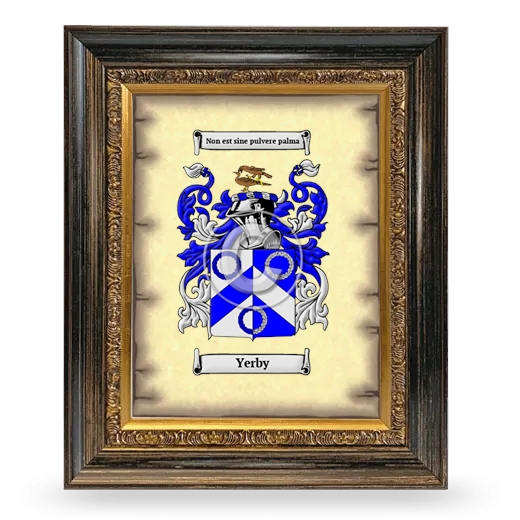 Yerby Coat of Arms Framed - Heirloom