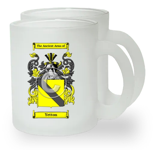 Yetton Pair of Frosted Glass Mugs