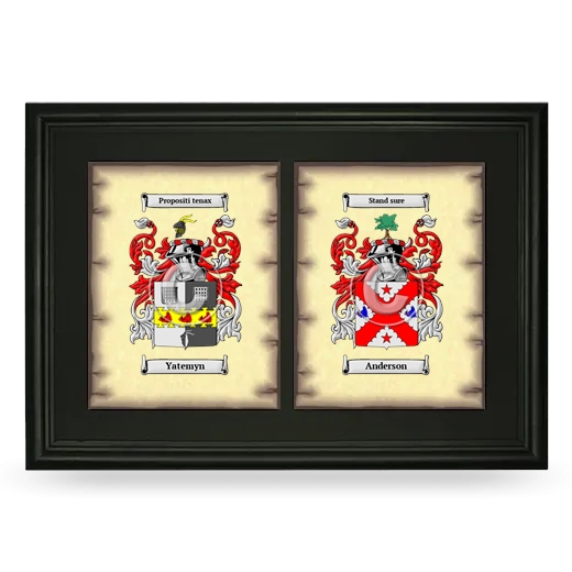 Double Coat of Arms Framed - Black