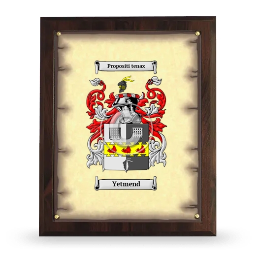 Yetmend Coat of Arms Plaque