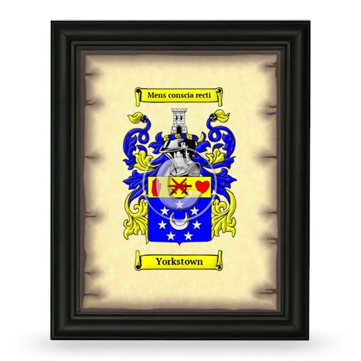 Yorkstown Coat of Arms Framed - Black