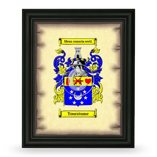 Yourstume Coat of Arms Framed - Black