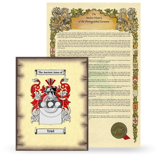 Yriel Coat of Arms and Surname History Package