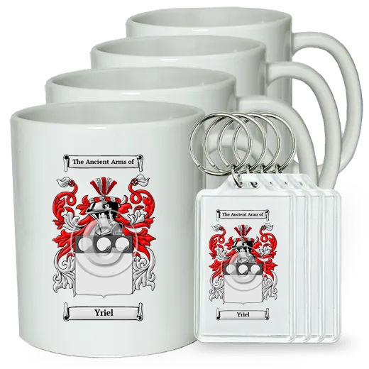 Yriel Set of 4 Coffee Mugs and Keychains