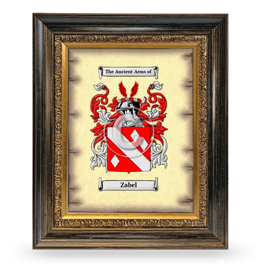 Zabel Coat of Arms Framed - Heirloom