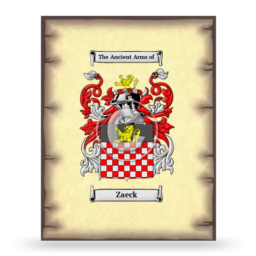 Zaeck Coat of Arms Print