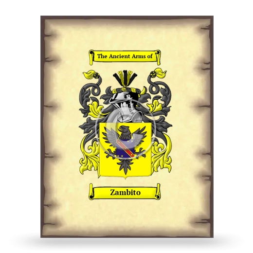 Zambito Coat of Arms Print