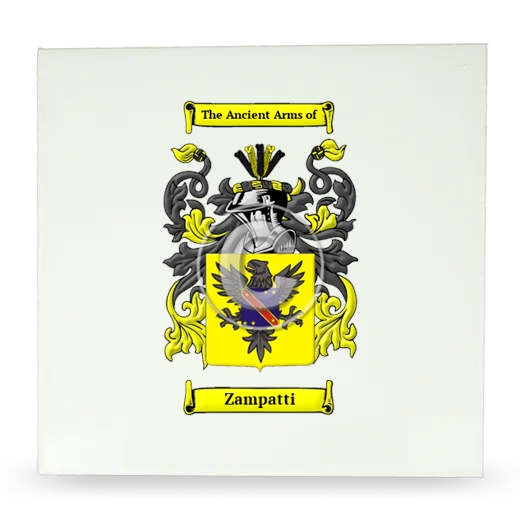 Zampatti Large Ceramic Tile with Coat of Arms