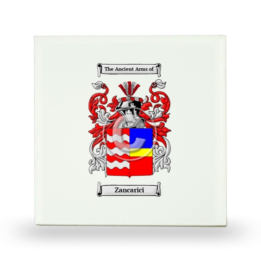 Zancarici Small Ceramic Tile with Coat of Arms