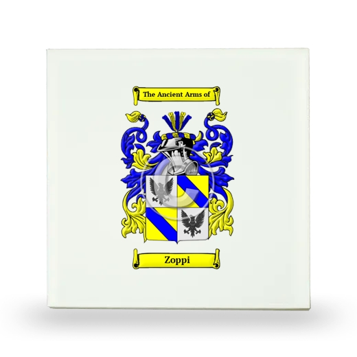 Zoppi Small Ceramic Tile with Coat of Arms