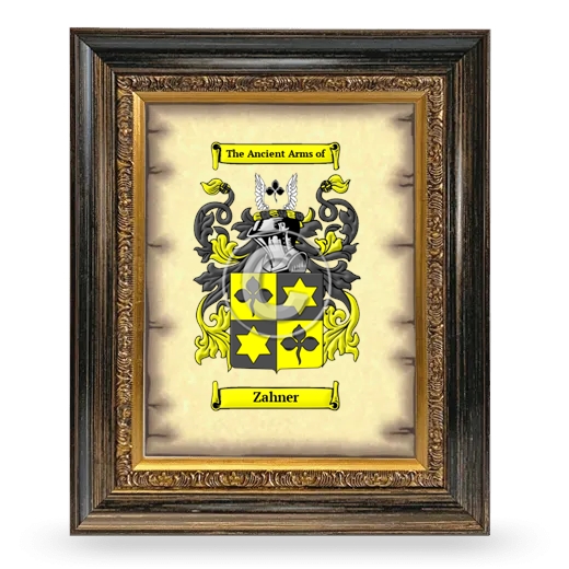 Zahner Coat of Arms Framed - Heirloom