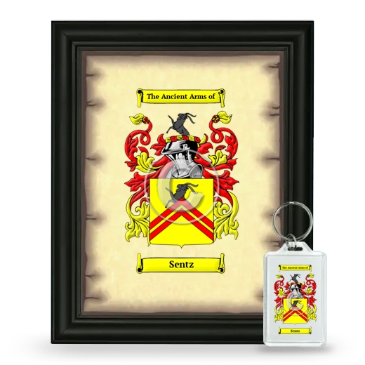 Sentz Framed Coat of Arms and Keychain - Black