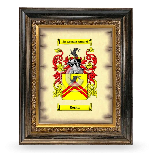 Sentz Coat of Arms Framed - Heirloom