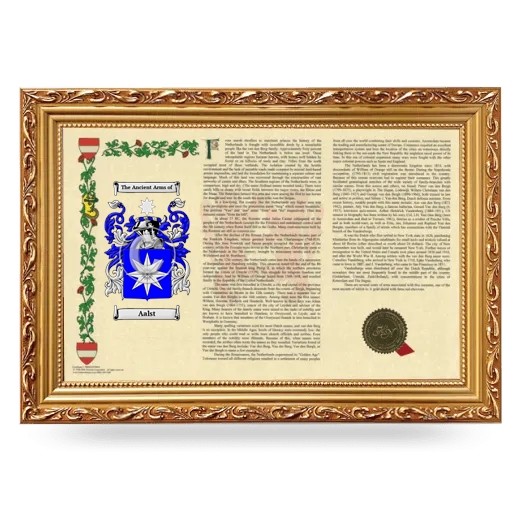 Aalst Armorial Landscape Framed - Gold