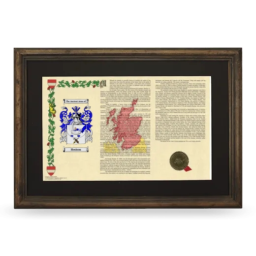 Hosison Deluxe Armorial Landscape Framed - Brown