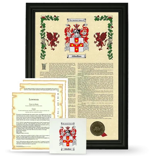 Abbadhan Framed Armorial, Symbolism and Large Tile - Black