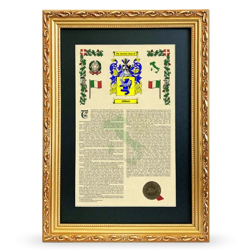 Abbasi Deluxe Armorial Framed - Gold