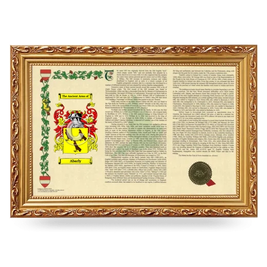 Abarly Armorial Landscape Framed - Gold