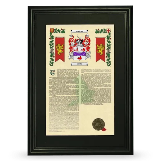 Abyle Deluxe Armorial Framed - Black