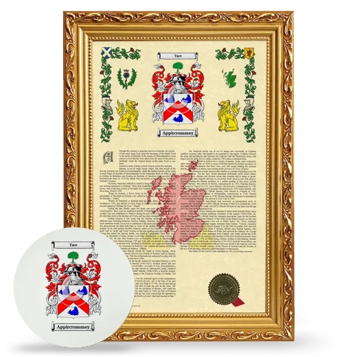 Appircrummay Framed Armorial History and Mouse Pad - Gold