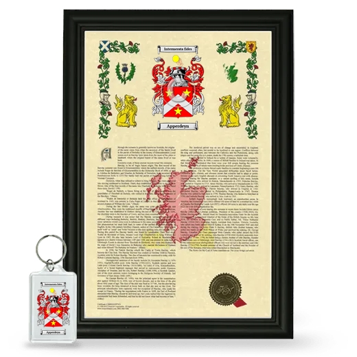 Apperdeyn Framed Armorial History and Keychain - Black