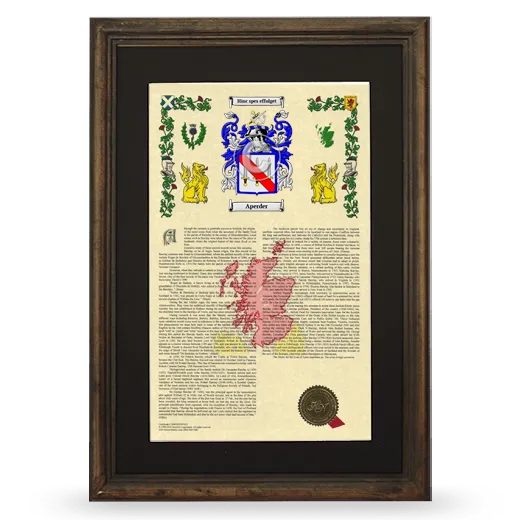 Aperder Deluxe Armorial Framed - Brown