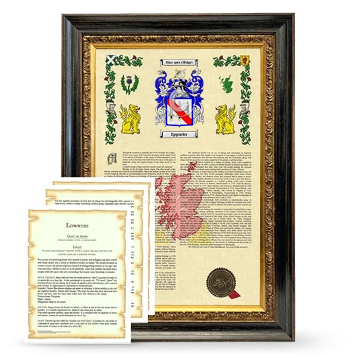 Eppirder Framed Armorial History and Symbolism - Heirloom