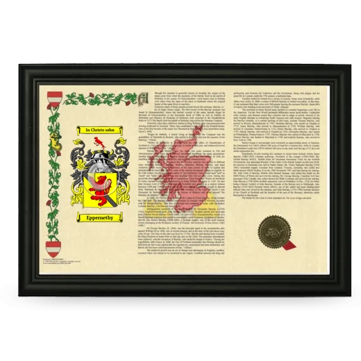 Eppernethy Armorial Landscape Framed - Black